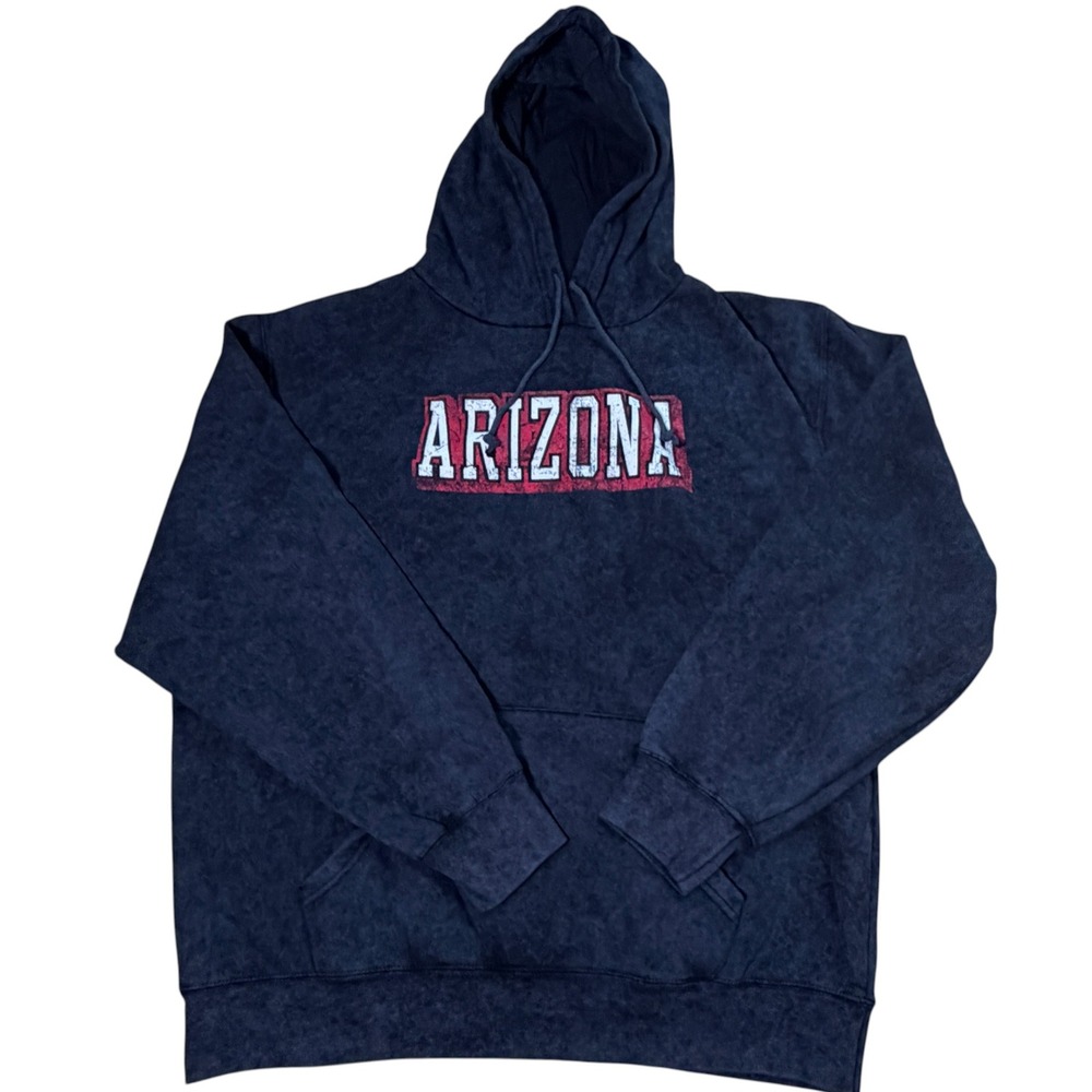 Blue84 Arizona Wildcats Hoodie Men XL Navy New Fleece‎ Acid Wash Sweatshirt